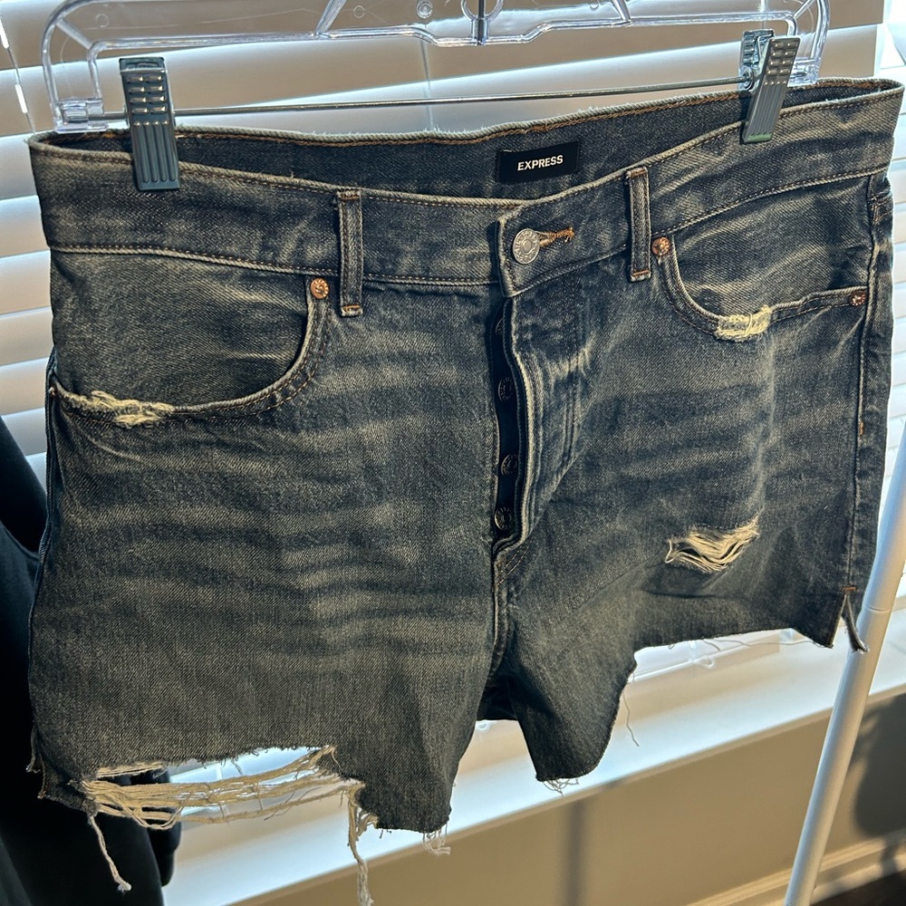 Express Mom Short Jean Shorts Super High Rise size 10